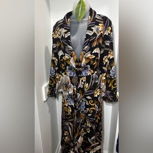 Farm Rio Black Snake Garden Viscose Maxi Dress XL